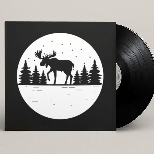 Moose Forest Deer Elk Canada Nature Wilderness Custom Vinyl Record Sleeves