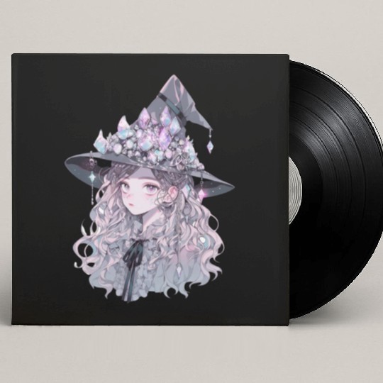 Pastel Goth Crystal Witch Custom Vinyl Record Sleeves