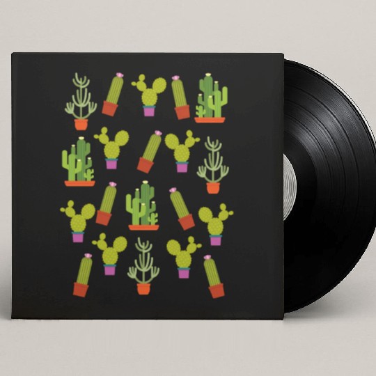Cactus Succulent Plants Nature Colorful Aztec Custom Vinyl Record Sleeves
