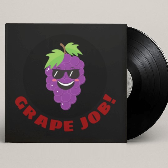 Grape Job Grape Pun Custom Vinyl Record Sleeves