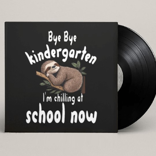 School kid, first grade, chill at school Custom Vinyl Record Sleeves