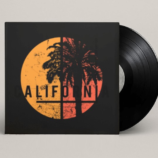 Berkeley California Cool Native Palm Tree Custom Vinyl Record Sleeves