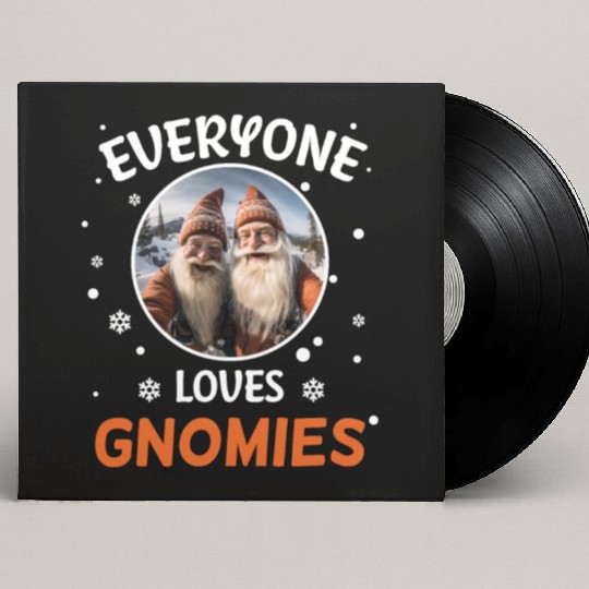 Everyone Loves Gnomes Gnome Santa Claus Custom Vinyl Record Sleeves
