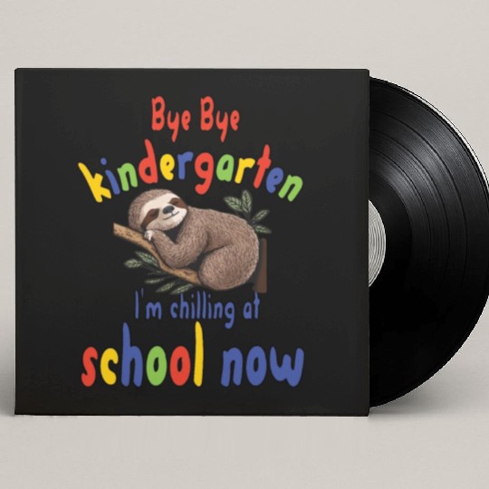 School kid, first grade, chill at school Custom Vinyl Record Sleeves