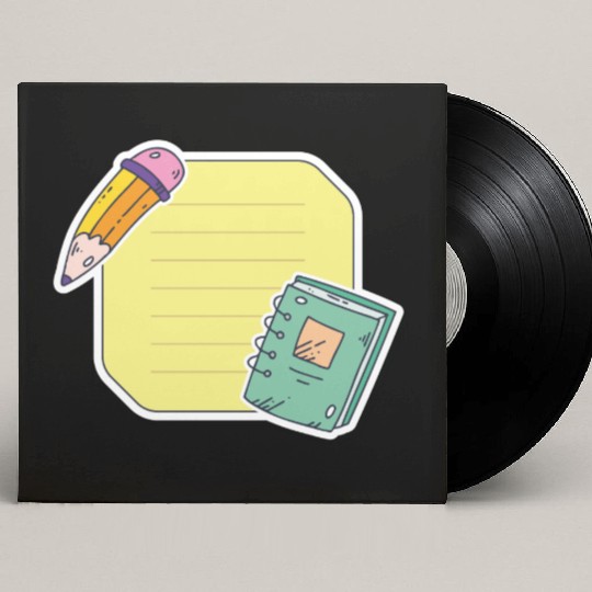 Back to School Sticker Set Custom Vinyl Record Sleeves