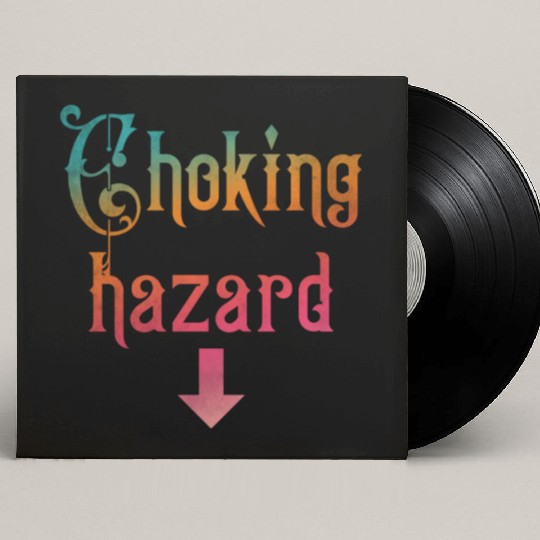 Choking hazard down arrow Custom Vinyl Record Sleeves