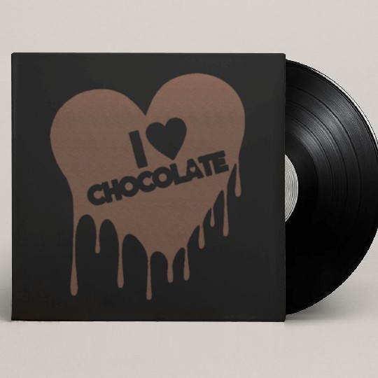 I Love Chocolate Candy Heart Lover Custom Vinyl Record Sleeves