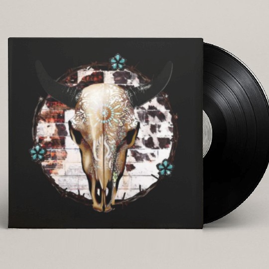 Bull Skull Western Custom Vinyl Record Sleeves