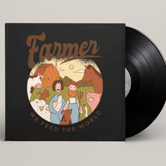 Farmer We Feed The World Custom Vinyl Record Sleeves
