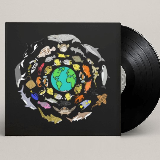 World Oceans Day Sea Life Custom Vinyl Record Sleeves