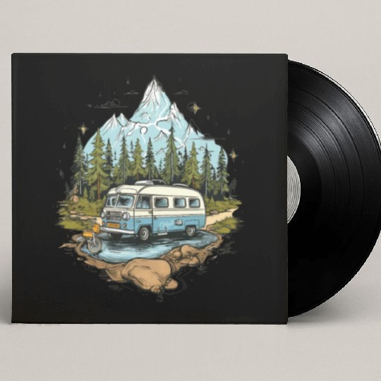 camping, nature, independent, gift Custom Vinyl Record Sleeves