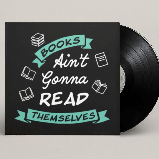 Funny Reading Teacher Bookworm Bookstore Book Custom Vinyl Record Sleeves