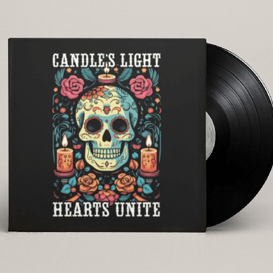 Dia De Los Muertos Sugar Skull Mexican Holiday Custom Vinyl Record Sleeves