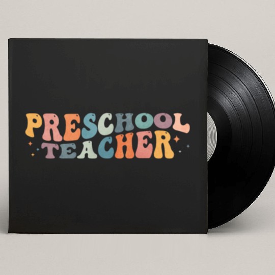 Groovy Preschool Teacher Kindergarten Teaching Custom Vinyl Record Sleeves
