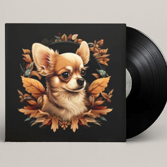 Chihuahua | Thanksgiving Day Farmer Food Autumn Custom Vinyl Record Sleeves