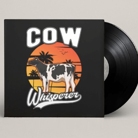 Cow Whisperer Farmer Cattle Breeder Cows Custom Vinyl Record Sleeves