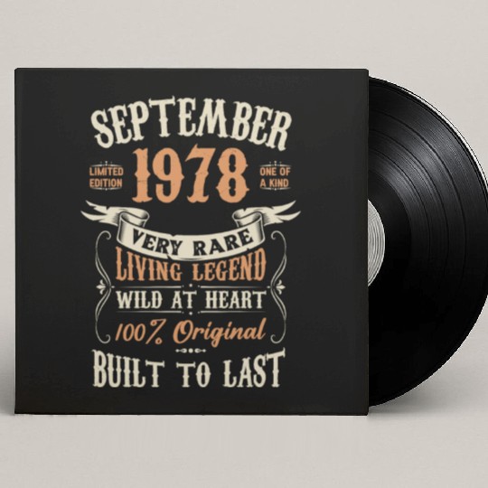 September 1978 Birthday Surprise Custom Vinyl Record Sleeves