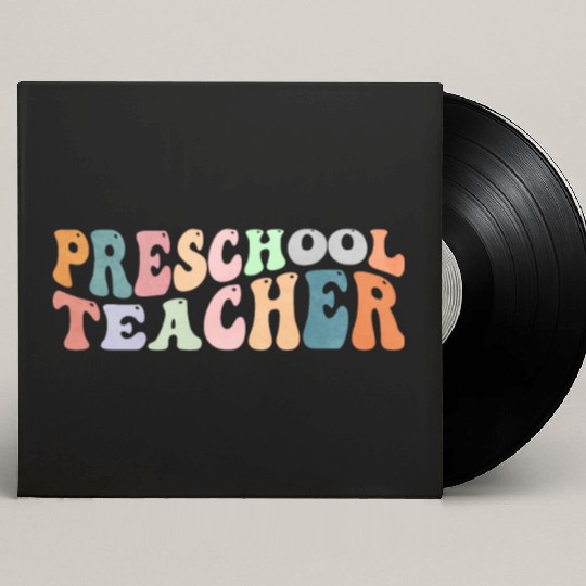 Groovy Preschool Teacher Kindergarten Teaching Custom Vinyl Record Sleeves