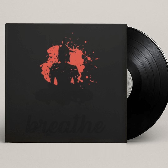 Breathe quote Buddha graphic Custom Vinyl Record Sleeves