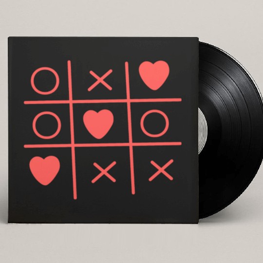 Cool Valentine s Day Criss Cross Heart Custom Vinyl Record Sleeves