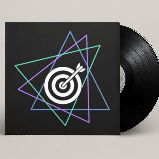 Geometric Bullseye Target Custom Vinyl Record Sleeves