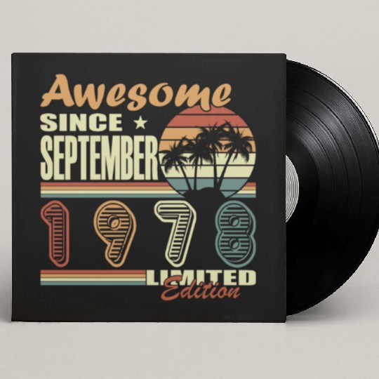 september 1978 Anniversary september 1978 septembe Custom Vinyl Record Sleeves