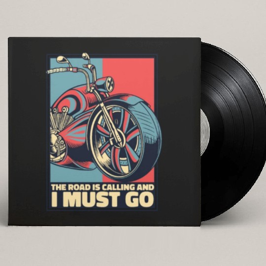 Road Is Calling And I Must Go Motorcycle Custom Vinyl Record Sleeves