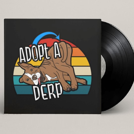 Pit Bull Lover Adopt A Derp Dog Rescue Custom Vinyl Record Sleeves
