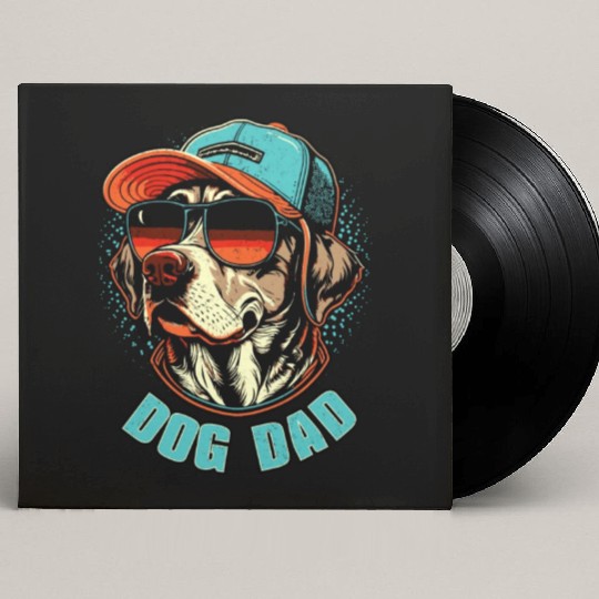 Best Dog Dad Ever Labrador Dog Animal Lover Custom Vinyl Record Sleeves
