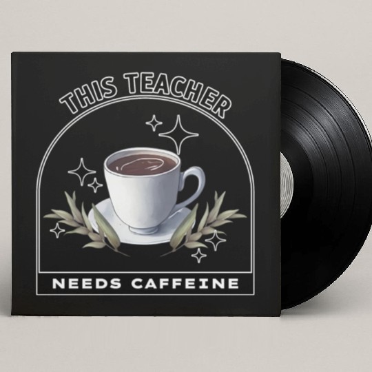 This Teacher Needs Caffeine - Coffee is magic Custom Vinyl Record Sleeves