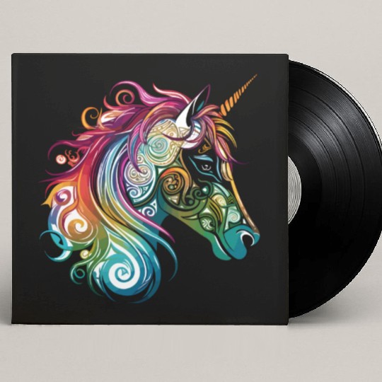 Celtic Unicorn Custom Vinyl Record Sleeves