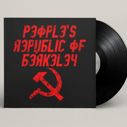 People's republic of Berkeley Communist logo Custom Vinyl Record Sleeves