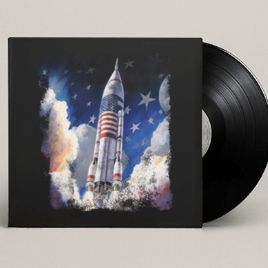 Patriotic Starship US Astronauts Stars and Stripes Custom Vinyl Record Sleeves