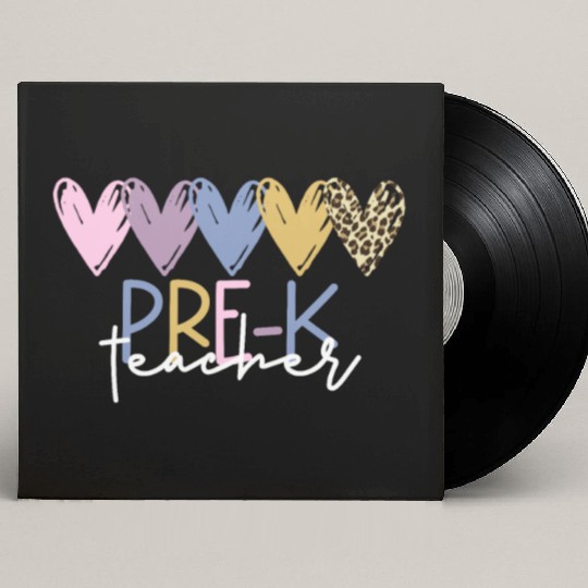 Pre-K Teacher Back To School Pre-K Teacher Custom Vinyl Record Sleeves