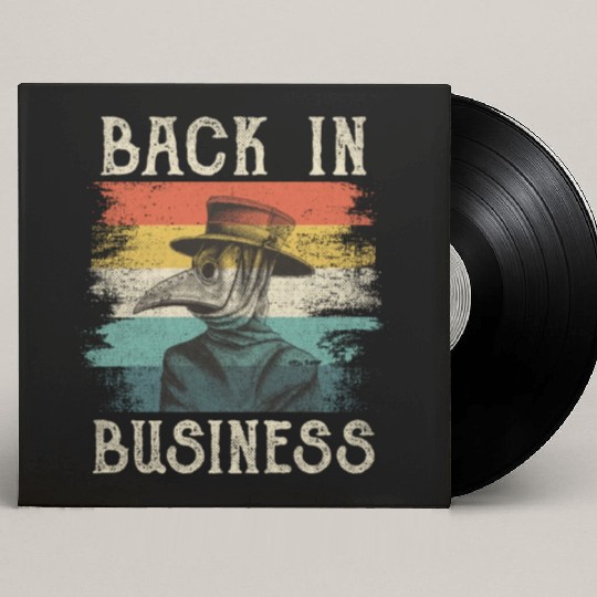 Plague Doctor Mask Vintage Retro Quarantine Humor Custom Vinyl Record Sleeves