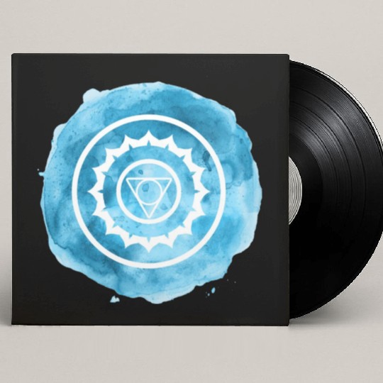 Clear Expressions: Throat Chakra Artistry Custom Vinyl Record Sleeves