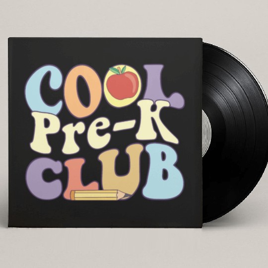 Cool Pre K Club Preschool Teacher Student Back To Custom Vinyl Record Sleeves