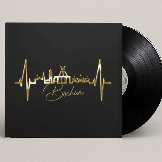 Bochum Skyline Heartbeat Ruhrpott Germany Lover Custom Vinyl Record Sleeves