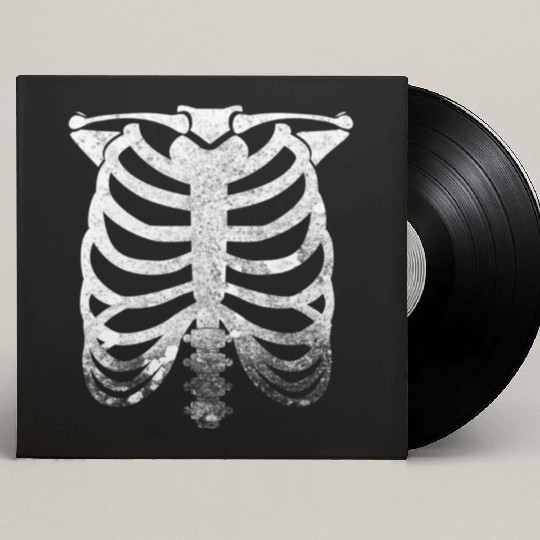 Halloween Skeleton Rib Cage Custom Vinyl Record Sleeves