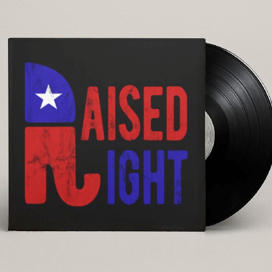 Raised Right Proud Republican Elephant Logo Usa Custom Vinyl Record Sleeves