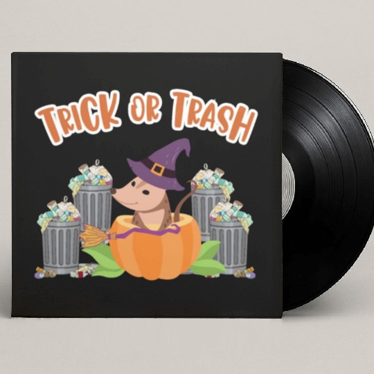 Trick or Trash Happy Halloween Custom Vinyl Record Sleeves
