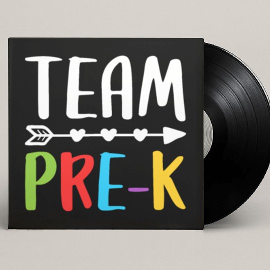 Team Pre-K, Teacher Back To School Custom Vinyl Record Sleeves