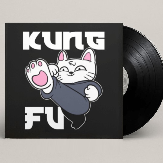 Kung Fu Cat Cat Mom Custom Vinyl Record Sleeves