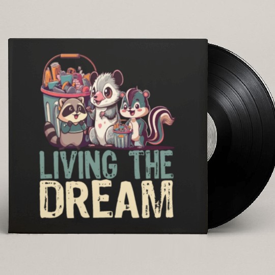 Living The Dream - Cute Anime Kawaii Japanese Love Custom Vinyl Record Sleeves
