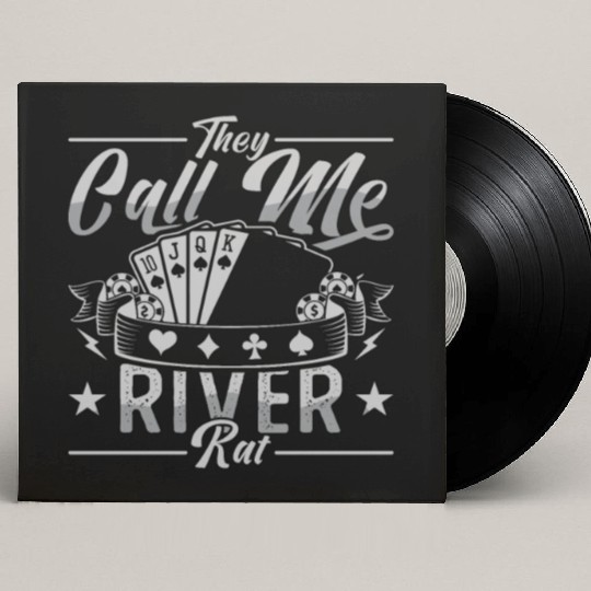 Poker Dice They Call Me River Rat Loves Card Game Custom Vinyl Record Sleeves