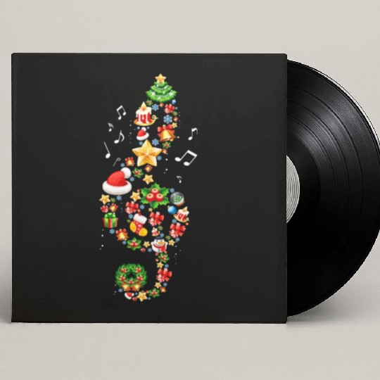Christmas Musical Note Music Lover Teacher Sing Custom Vinyl Record Sleeves