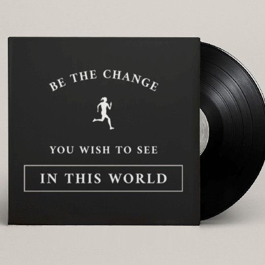 Be The Change You Wish To See In This World Custom Vinyl Record Sleeves