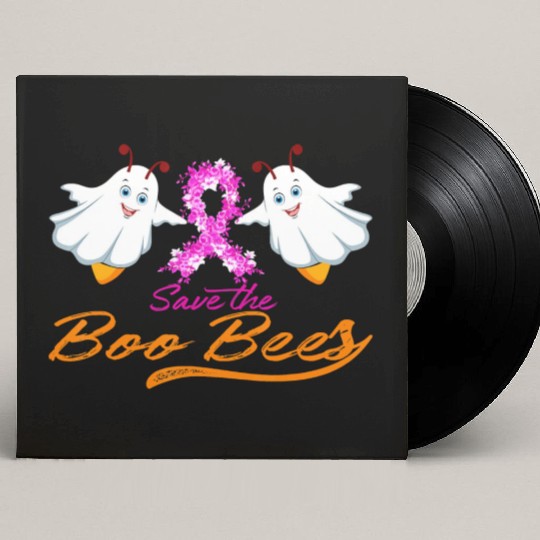 Fun Boobs Save The Boo Bees Breast Cancer Custom Vinyl Record Sleeves