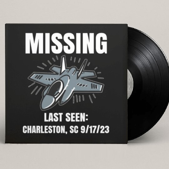 Missing F-35 War Plane Custom Vinyl Record Sleeves