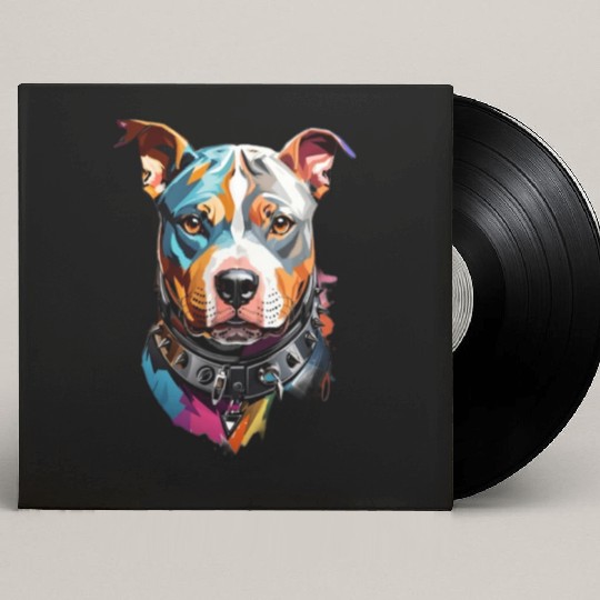 nice colorful dog Custom Vinyl Record Sleeves